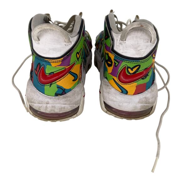 Nike Air More Uptempo Peace Love & Basketball DM8150-100 Men's Size 9.5 White - Picture 6 of 10